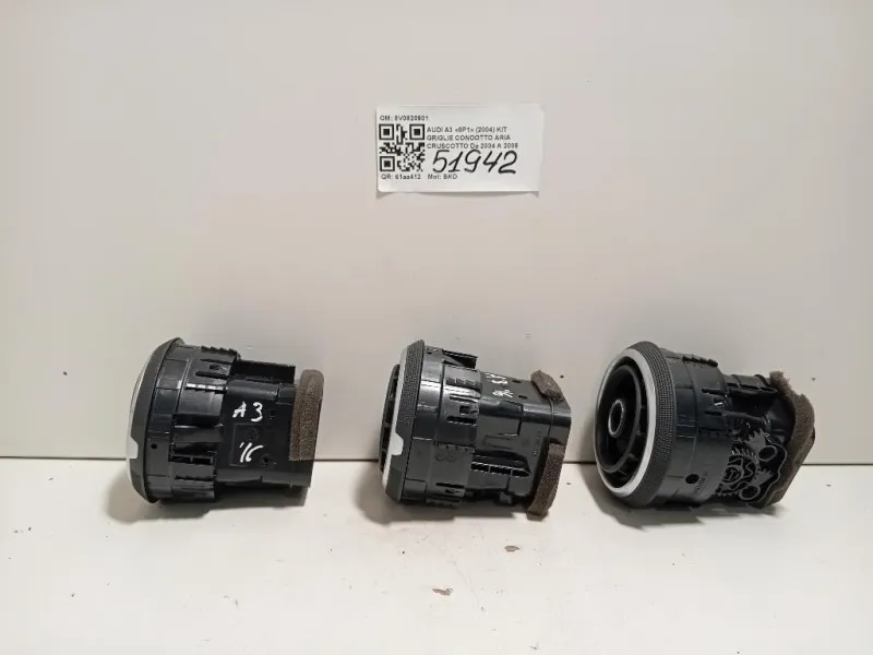 KIT Griglie Condotto ARIA Cruscotto 8V0820901 Audi A3 8V1 2012