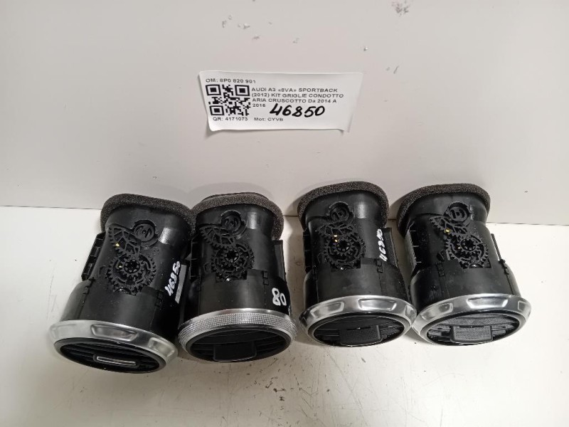 KIT Griglie Condotto ARIA Cruscotto 8P0 820 901 Audi A3 8VA Sportback 2012
