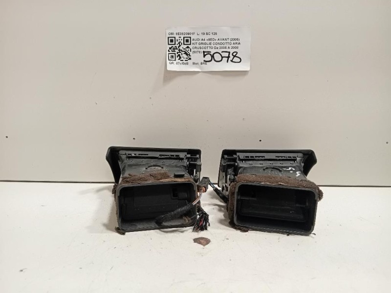 KIT Griglie Condotto ARIA Cruscotto 8E0820901F Audi A4 8ED Avant 2005