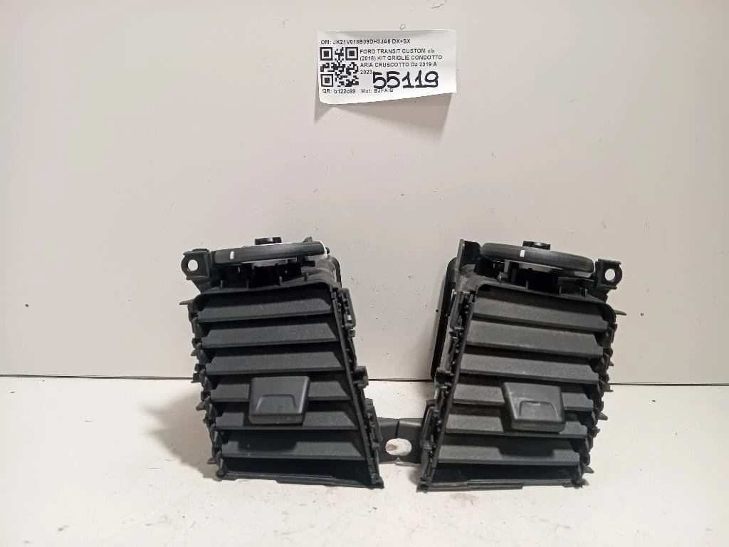 KIT Griglie Condotto ARIA Cruscotto JK21V018B09DH3JA6 DX+SX Ford Transit Custom I 2018