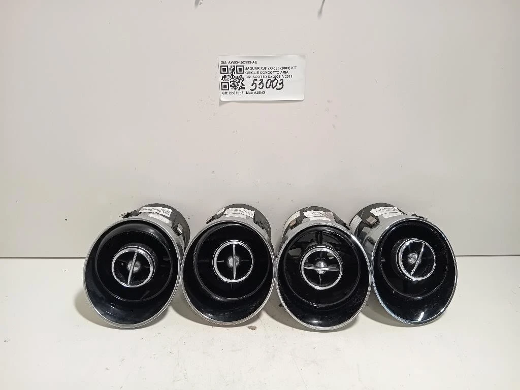 KIT Griglie Condotto ARIA Cruscotto AW93-19C893-AE Jaguar XJ8 X408 2003