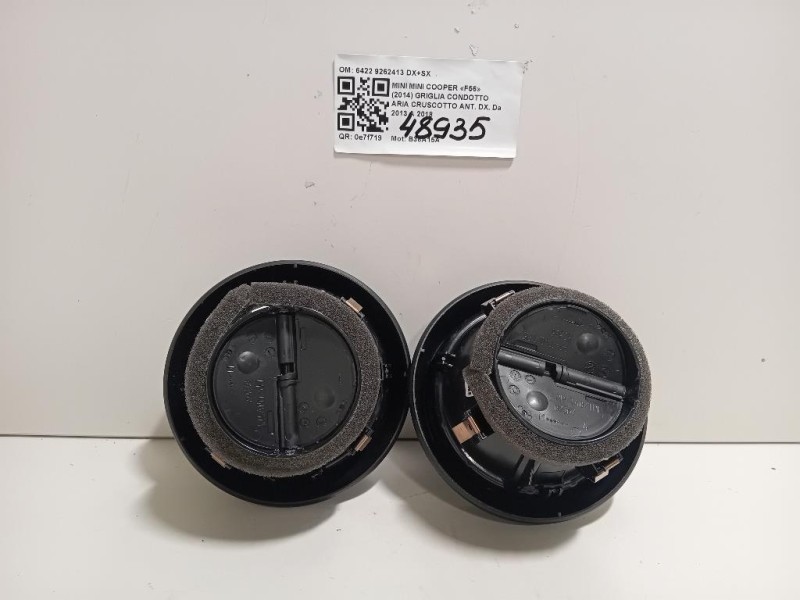 KIT Griglie Condotto ARIA Cruscotto 6422 9262413 DX+SX Mini MINI Cooper F56 2014