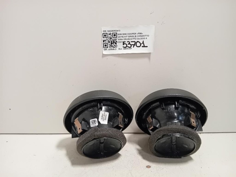 KIT Griglie Condotto ARIA Cruscotto 64229262413 Mini MINI Cooper F56 2018