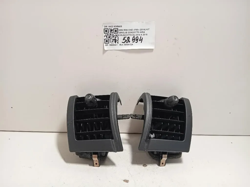 KIT Griglie Condotto ARIA Cruscotto 6422 9265405 Mini MINI ONE F55 2014