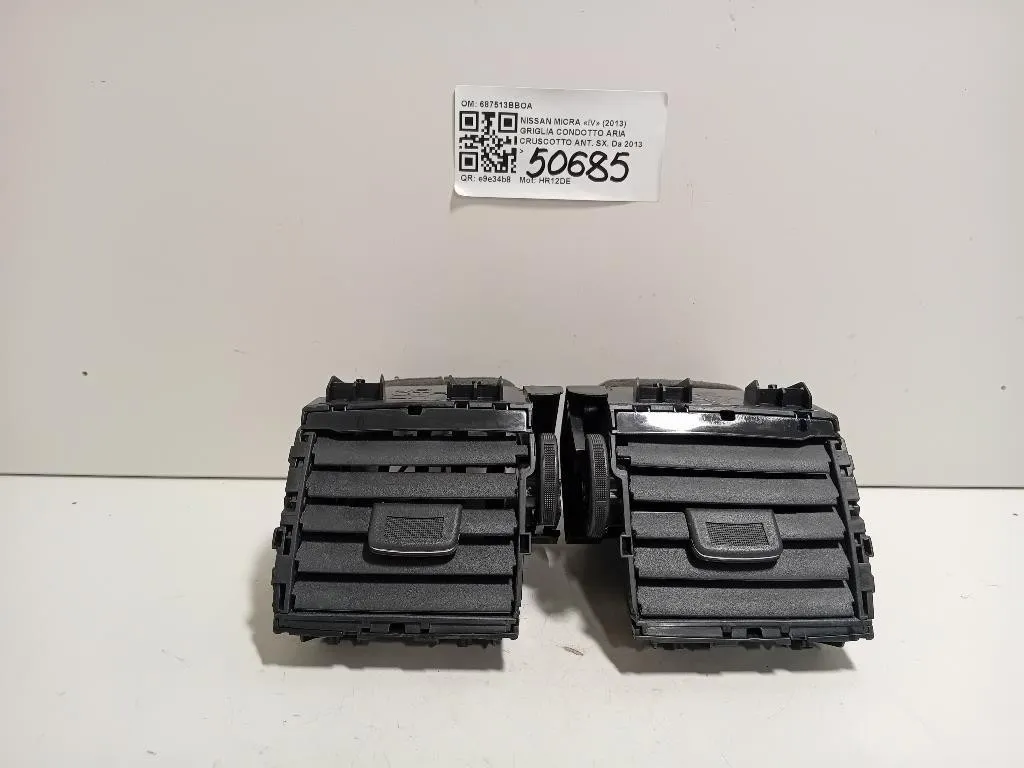 KIT Griglie Condotto ARIA Cruscotto 687513BBOA6873BBOA DX+SX Nissan Micra IV 2013