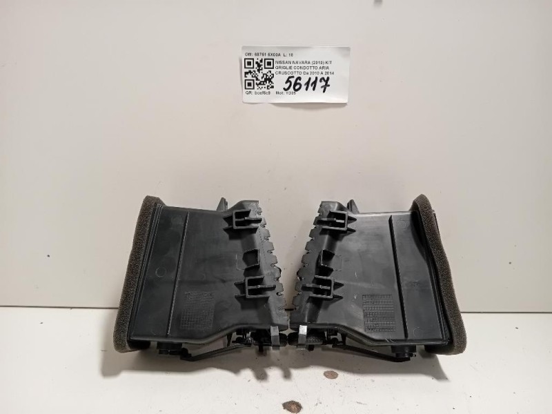 KIT Griglie Condotto ARIA Cruscotto 68751 5X00A Nissan Navara 2010