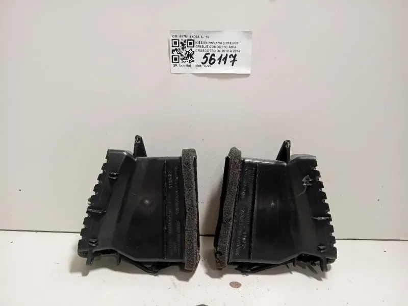 KIT Griglie Condotto ARIA Cruscotto 68751 5X00A Nissan Navara 2010