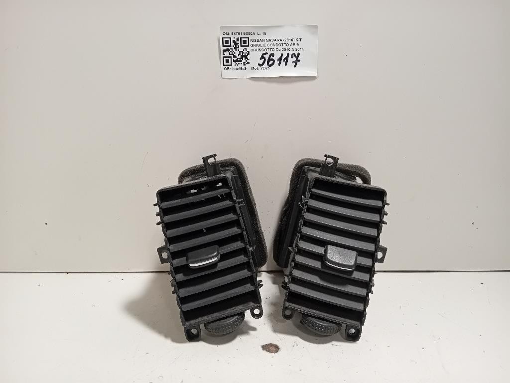 KIT Griglie Condotto ARIA Cruscotto 68751 5X00A Nissan Navara 2010