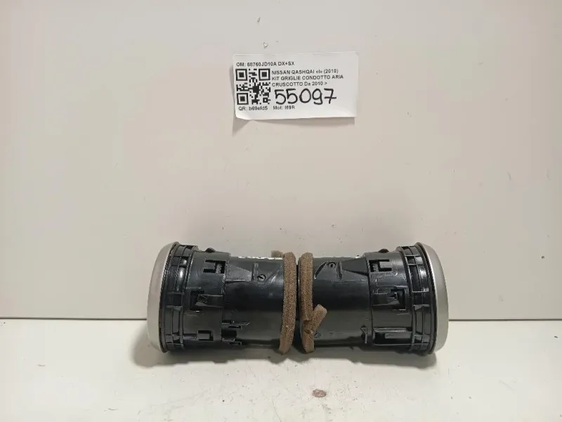 KIT Griglie Condotto ARIA Cruscotto 68760JD10A DX+SX Nissan Qashqai I 2010