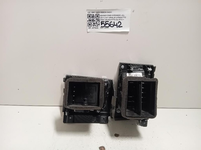 KIT Griglie Condotto ARIA Cruscotto 6961-340016963A-34001 Ssangyong Korando III 2011