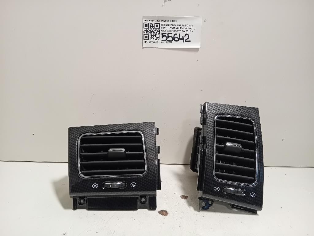 KIT Griglie Condotto ARIA Cruscotto 6961-340016963A-34001 Ssangyong Korando III 2011