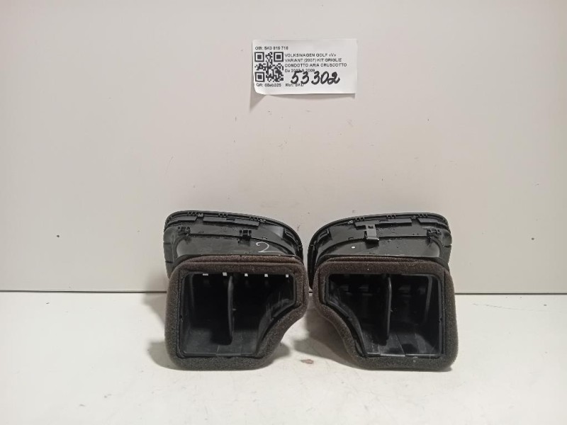 KIT Griglie Condotto ARIA Cruscotto 5K0 819 710 Volkswagen GOLF V Variant 2007