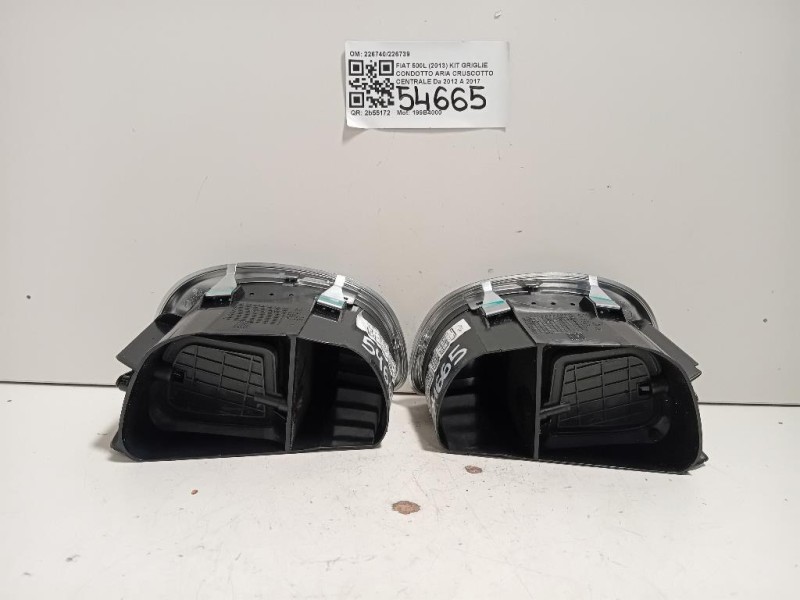 KIT Griglie Condotto ARIA Cruscotto Centrale 226740226739 Fiat 500L 2013
