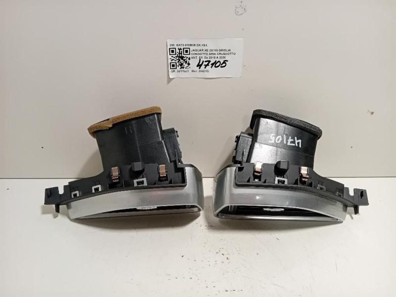 KIT Griglie Condotto ARIA Cruscotto Centrale GX73-018B09 DX+SX Jaguar XE 2015