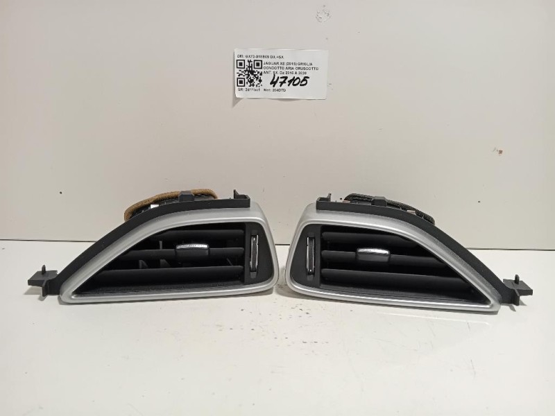 KIT Griglie Condotto ARIA Cruscotto Centrale GX73-018B09 DX+SX Jaguar XE 2015