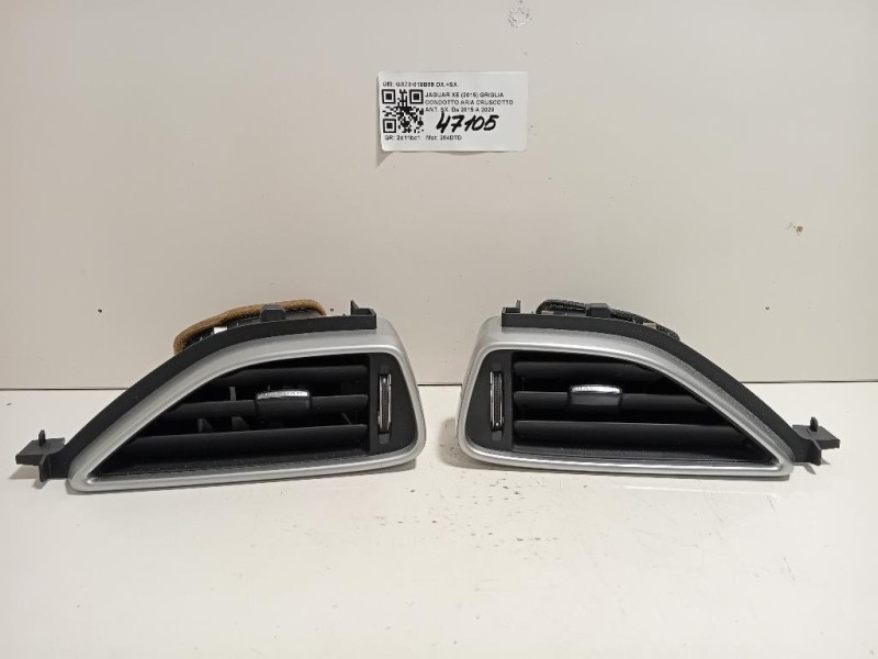 KIT Griglie Condotto ARIA Cruscotto Centrale GX73-018B09 DX+SX Jaguar XE 2015