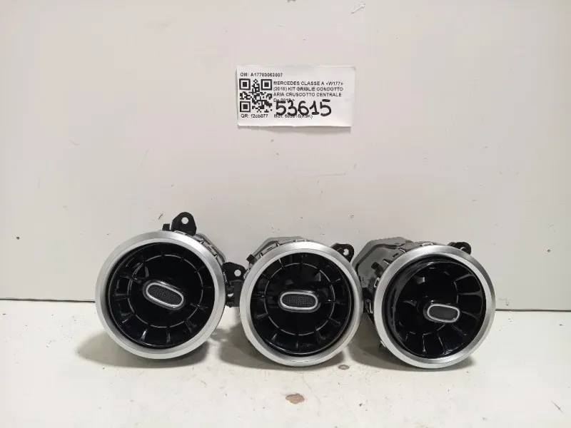 KIT Griglie Condotto ARIA Cruscotto Centrale A17783063007 Mercedes Classe A W177 2018
