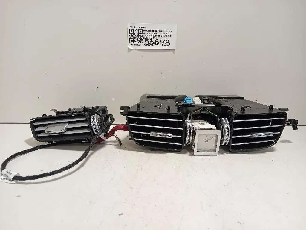 KIT Griglie Condotto ARIA Cruscotto Centrale A2128303154 Mercedes Classe E W212 2009