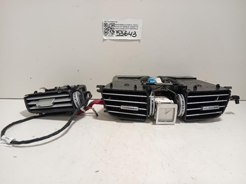 KIT Griglie Condotto ARIA Cruscotto Centrale A2128303154 Mercedes Classe E W212 2009