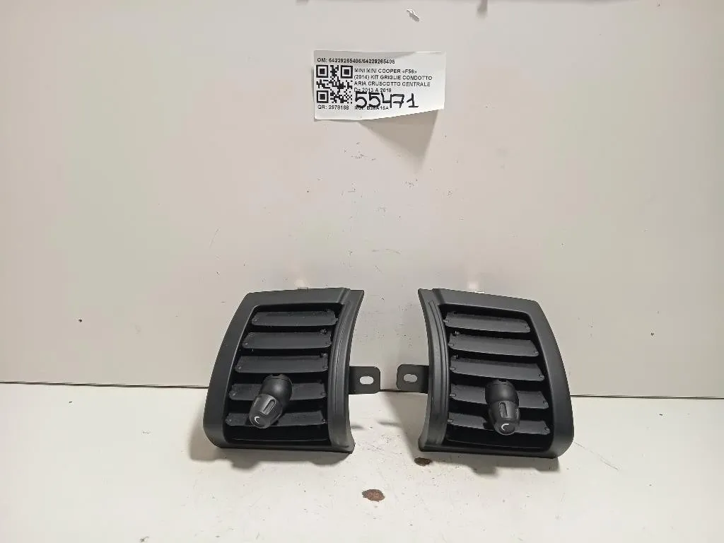KIT Griglie Condotto ARIA Cruscotto Centrale 6422926540664229265405 Mini MINI Cooper F56 2014
