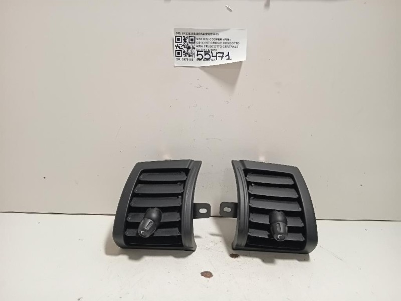 KIT Griglie Condotto ARIA Cruscotto Centrale 6422926540664229265405 Mini MINI Cooper F56 2014