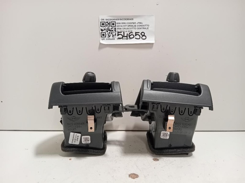 KIT Griglie Condotto ARIA Cruscotto Centrale 6422926540664229265405 Mini MINI Cooper F56 2014