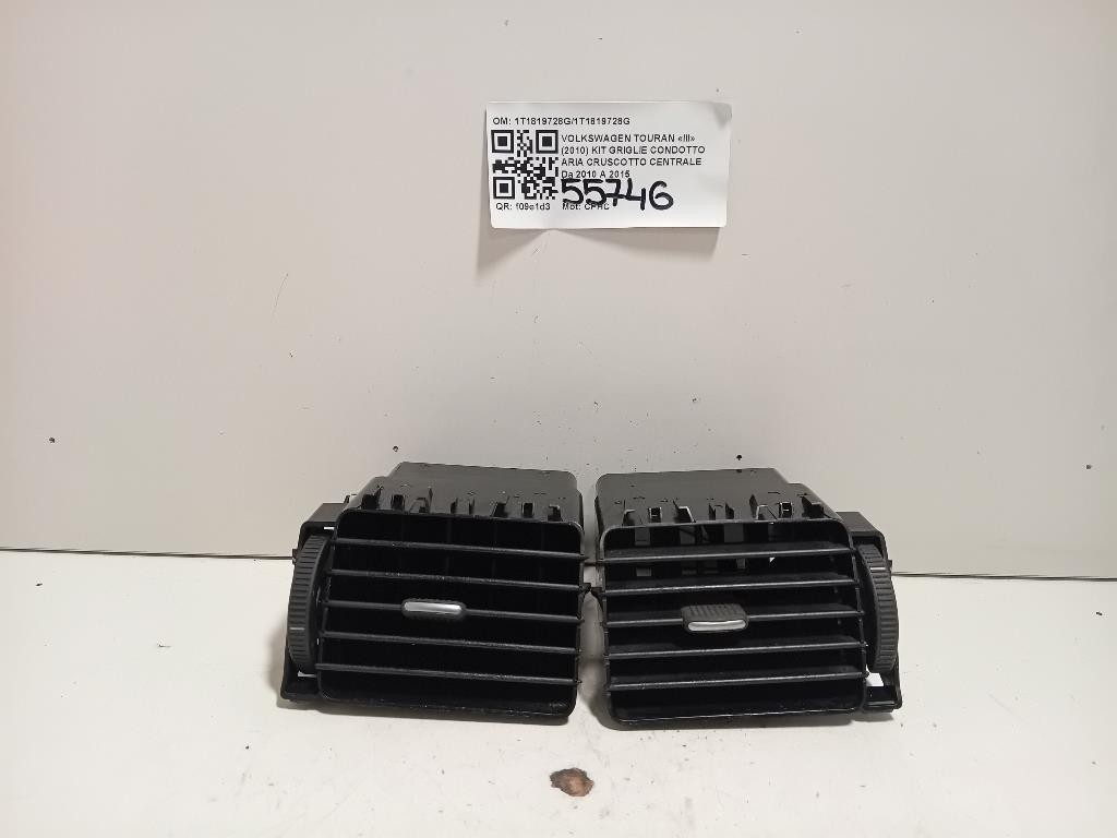 KIT Griglie Condotto ARIA Cruscotto Centrale 1T1819728G1T1819728G Volkswagen Touran III 2010