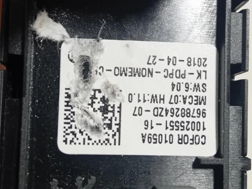 Interruttore Alzacristalli ANT SX 1002555116 Citroen C3 Aircross 2017