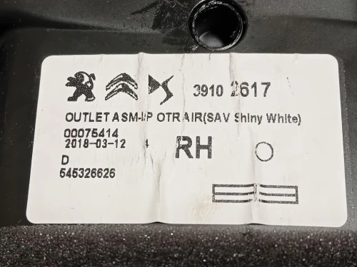 KIT Griglie Condotto ARIA Cruscotto 3910261539102617 Citroen C3 Aircross 2017