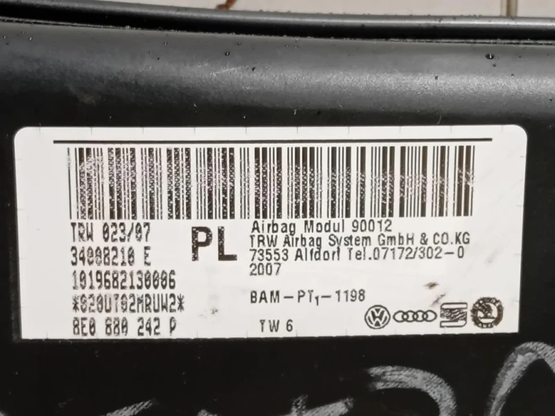 Air-bag Cuscino Sedile ANT DX 8E088024 P Audi A4 8ED Avant 2005