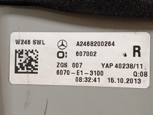 Fanale POST DX A2468200264 Mercedes Classe B W246 2012