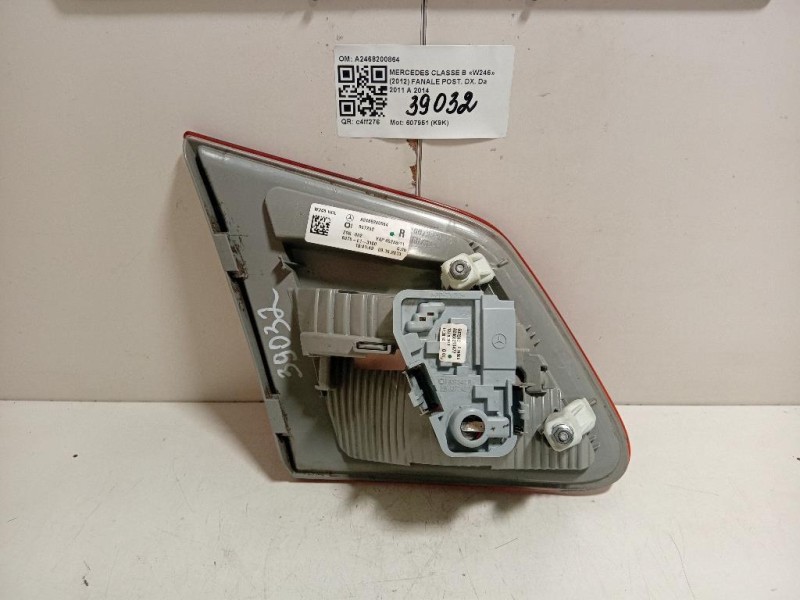 Fanale POST DX A2468200864 Mercedes Classe B W246 2012