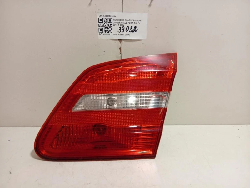 Fanale POST DX A2468200864 Mercedes Classe B W246 2012