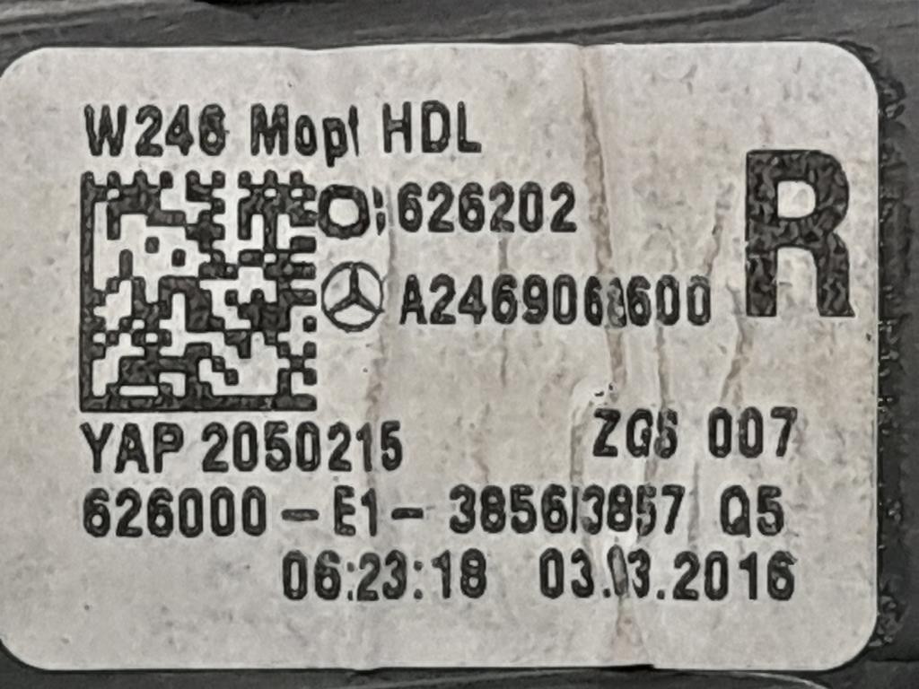 Fanale POST DX A2469068600 Mercedes Classe B W246 2014