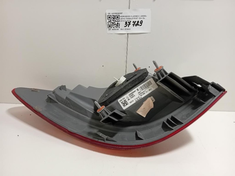 Fanale POST DX A2059060657 Mercedes Classe C W205 2014