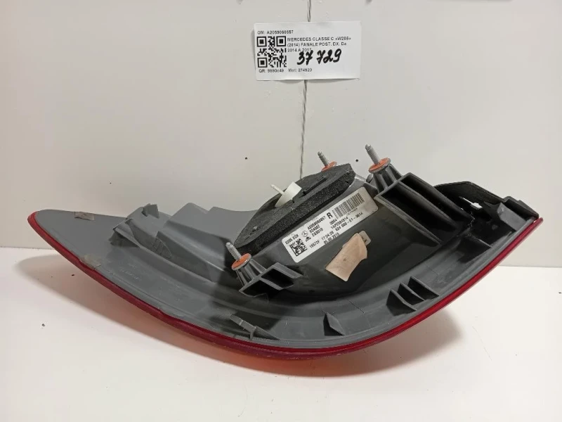 Fanale POST DX A2059060657 Mercedes Classe C W205 2014