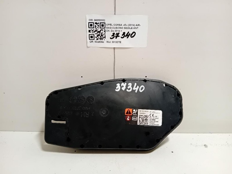 Air-bag Cuscino Sedile ANT DX 96853002 Opel Corsa E 2014