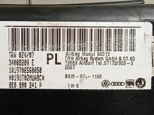 Air-bag Cofano Sistema Protezione Pedoni ANT 31404289 COFANO Volvo V40 II 2012