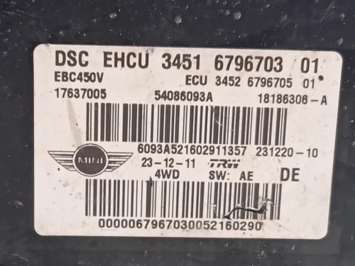 Pompa ABS ANT 34516796703 Mini Countryman Cooper R60 2010