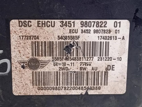 Pompa ABS ANT 34519807822 Mini Countryman Cooper R60 2010