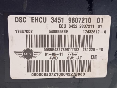 Pompa ABS ANT 34519807210 Mini MINI Cooper R56 2007