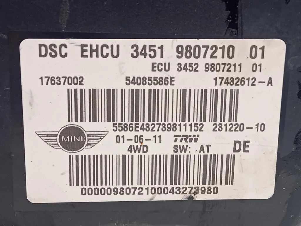 Pompa ABS ANT 34519807210 Mini MINI Cooper R56 2007