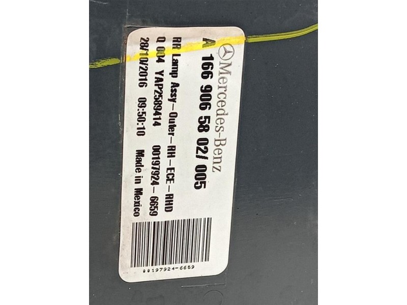Fanale POST DX A 166 906 58 02 Mercedes Classe GLE W166 2015