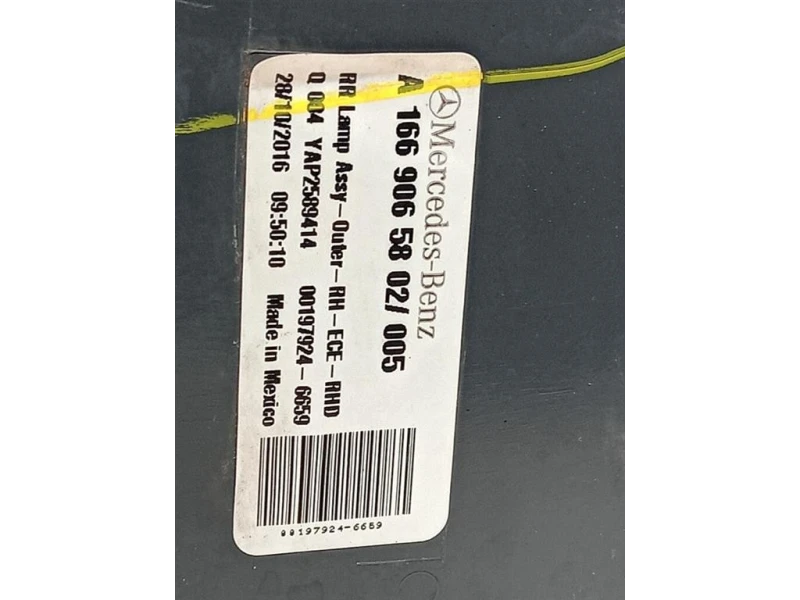 Fanale POST DX A 166 906 58 02 Mercedes Classe GLE W166 2015