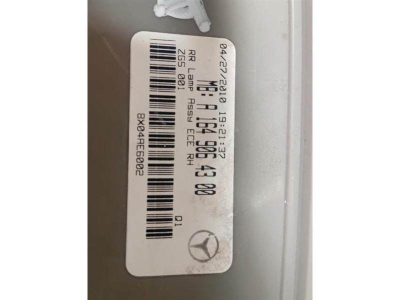 Fanale POST DX A1649064300 Mercedes Classe ML W164 2008