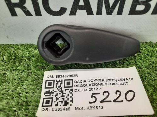 LEVA DI Regolazione Sedile ANT DX 883462052R Dacia Dokker 2013