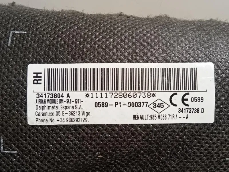 Air-bag Cuscino Sedile ANT DX 34173804 A Dacia Duster I 2014