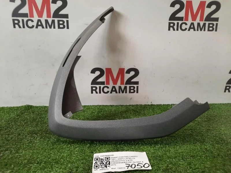 Listello Cruscotto LATO Passeggero DX A4516890089 Smart Fortwo Cabrio 451 2007