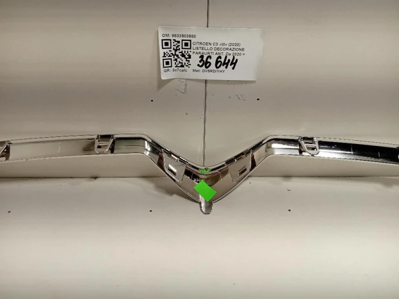 Listello Decorazione Paraurti ANT 9833503580 Citroen C3 III 2020