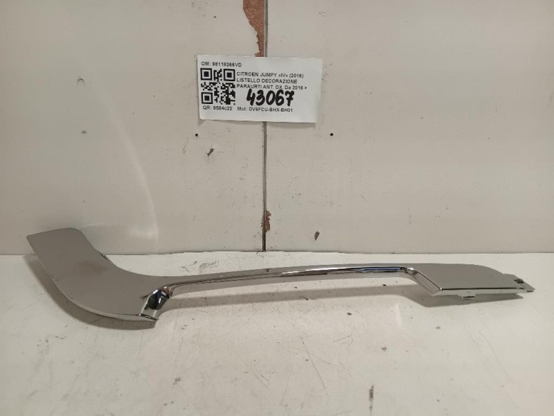 Listello Decorazione Paraurti ANT DX 98118266VD Citroen Jumpy IV 2016